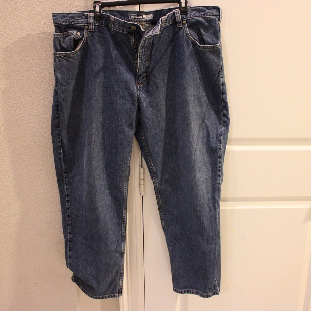 Carhartt Mens Jeans Relaxed Fit Work Denim Blue 44 x 30